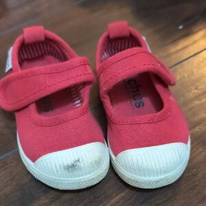 Chus Red canvas Mary Jane Kids Shoes